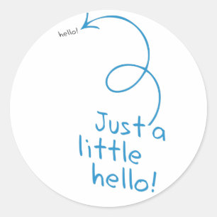 Sticker Rond Funny Little Hello