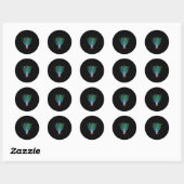 Sticker Rond Funny Lizard Trending Meme (Feuille)