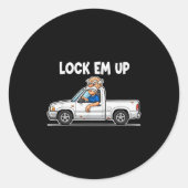 Sticker Rond Funny Lock Em Up Private Property (Devant)