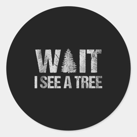 Sticker Rond Funny Lumberjack Arborist Forester (Devant)