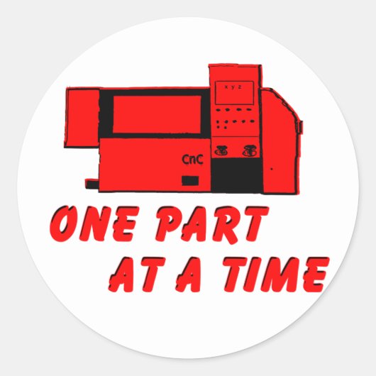 Sticker Rond Funny Machinist (Devant)