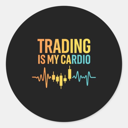 Sticker Rond Funny Market For Trader Dad, Trading Quotes Stocks (Devant)