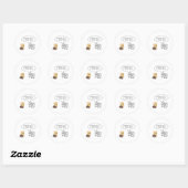 Sticker Rond Funny Marshmallow Funny Camping Smores Hommes Femm (Feuille)