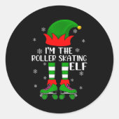 Sticker Rond Funny Matching Group The Roller Skating Elf Christ (Devant)