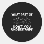 Sticker Rond Funny Math Quote Mathematics Dear Math Teacher Sol (Devant)