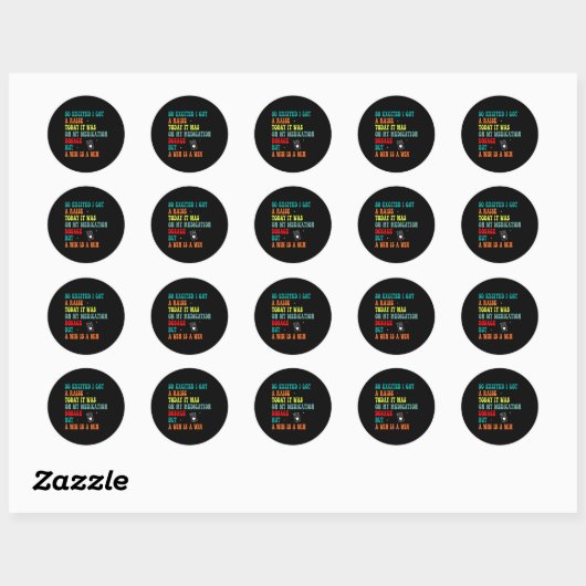 Sticker Rond Funny Medication Dosage Joke Dark Humor Sarcastic (Feuille)