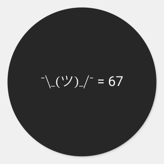 Sticker Rond Funny Meh 67 Meme  (Devant)