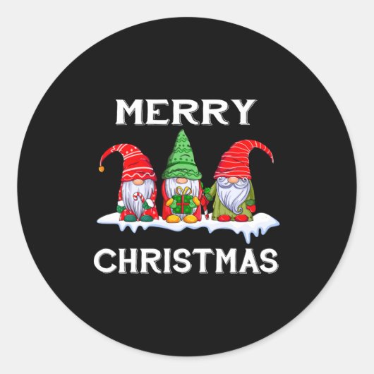 Sticker Rond Funny Merry Christmas Family Matching Xmas New Yea (Devant)