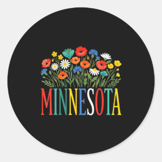 Sticker Rond Funny minnesota floral vacation group matching