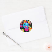 Sticker Rond Funny Monster Bash Cute Creats Party (Enveloppe)
