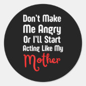 Sticker Rond Funny Mother's Day (Devant)