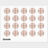 Sticker Rond Funny Motif de balle (Feuille)