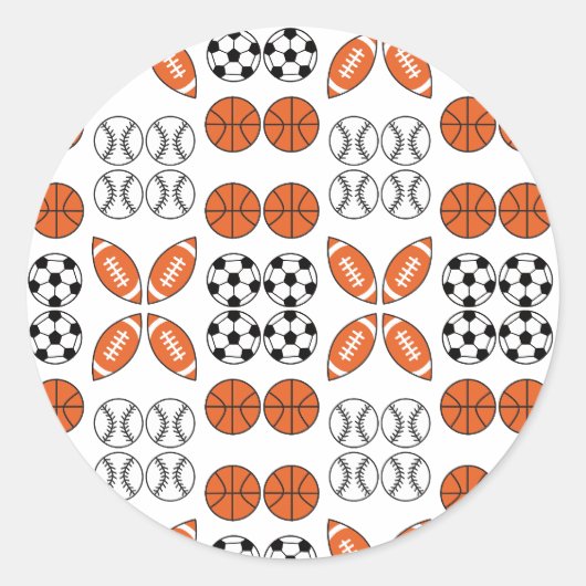 Sticker Rond Funny Motif de balle (Devant)