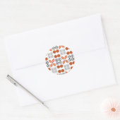 Sticker Rond Funny Motif de balle (Enveloppe)