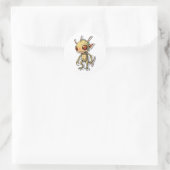 Sticker Rond Funny mutant creature (Sac)