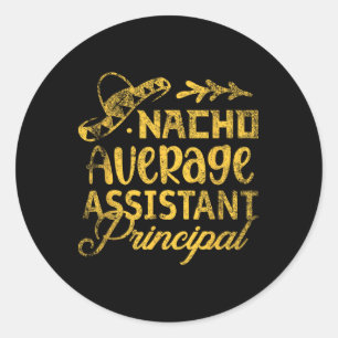 Sticker Rond Funny Nacho Moyenne Istale Principal Cinco De Mayo