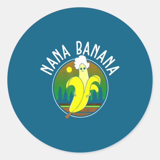Sticker Rond Funny Nana Banana  (Devant)