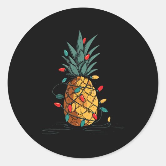 Sticker Rond Funny Ne Christmas Graphics Lights Lover  (Devant)