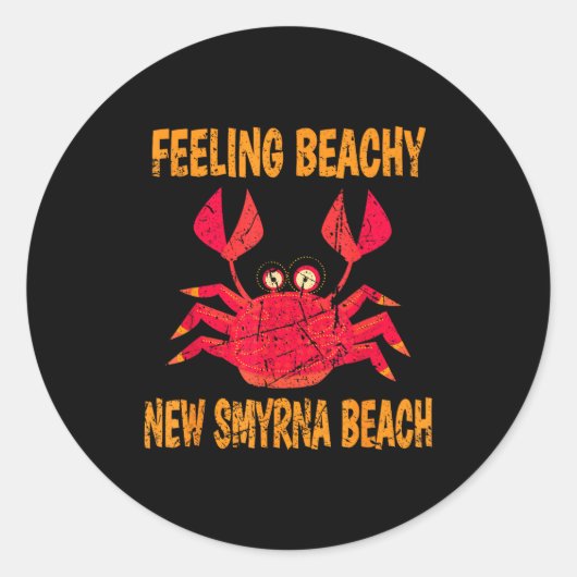 Sticker Rond Funny New Smyrna Beach Vacation Summer Quote For M (Devant)