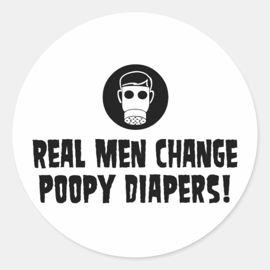 Sticker Rond Funny Nouveau papa (Devant)