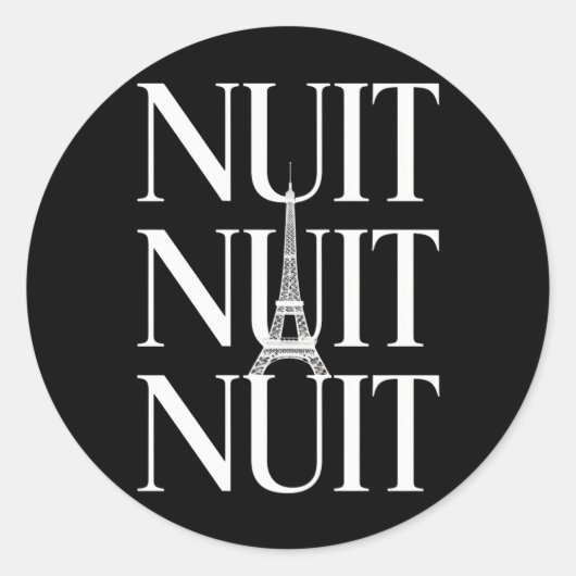 Sticker Rond Funny Nuit (Devant)