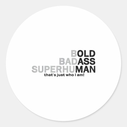 Sticker Rond Funny Old Man Saying Gag Dad Grandpa Husband Fathe (Devant)