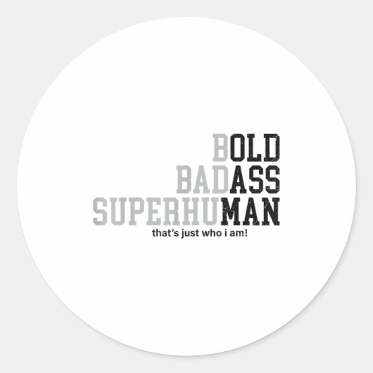 Sticker Rond Funny Old Man Saying Gag Dad Grandpa Husband Fathe (Devant)