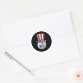 Sticker Rond Funny Patriotic America Drapeau Golf 4 juillet Mam (Enveloppe)