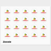 Sticker Rond Funny Peppers (Feuille)