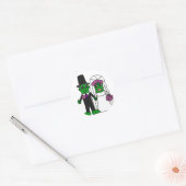 Sticker Rond Funny Pickle Bride et Groom Mariage Art (Enveloppe)