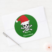 Sticker Rond Funny Pirate Joyeux voeux de Noël Arrgh Matey (Enveloppe)