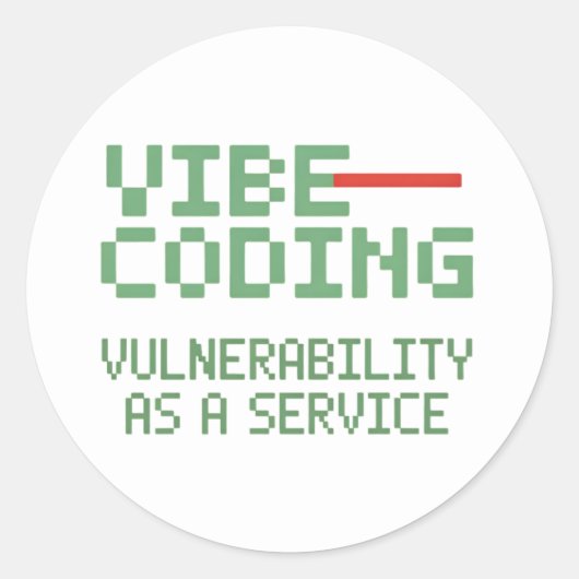 Sticker Rond funny pixel-art Cybersecurity network (Devant)