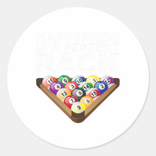 Sticker Rond Funny Pool Snooker Parfait Rack Billard 8