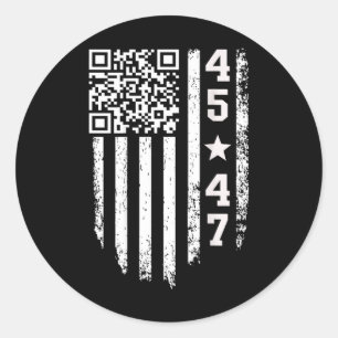 Sticker Rond Funny Qr President Trump 4547 Trump Dancing Code