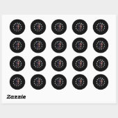 Sticker Rond Funny Qr President Trump Dance Code (Feuille)