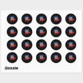 Sticker Rond Funny Qr President Trump Dance Code (Feuille)