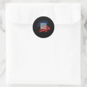 Sticker Rond Funny Qr President Trump Dance Code (Sac)
