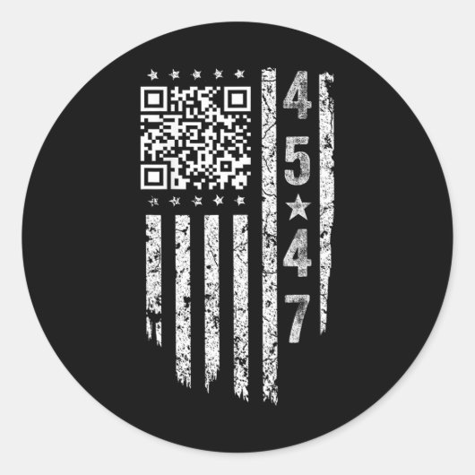 Sticker Rond Funny Qr President Trump Dance Code (Devant)