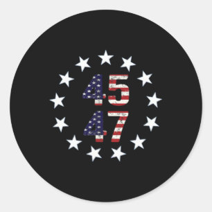 Sticker Rond Funny Qr Président Trump Dance Code 1