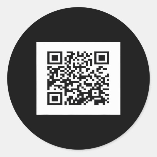 Sticker Rond Funny Qr Président Trump Dance Code 6 (Devant)