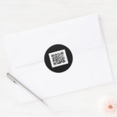 Sticker Rond Funny Qr Président Trump Dance Code 6 (Enveloppe)