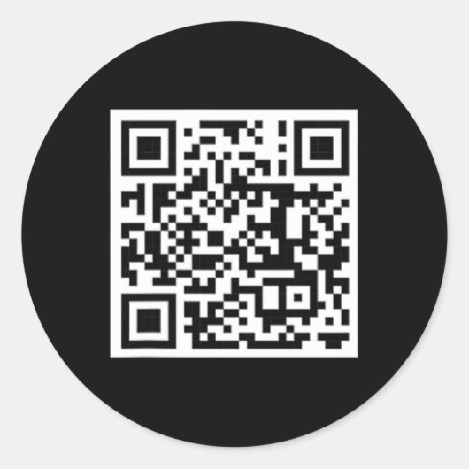 Sticker Rond Funny Qr Président Trump Dance Code 7 (Devant)