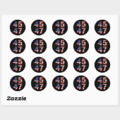 Sticker Rond Funny Qr President Trump Dance Scan Me Code (on (Feuille)