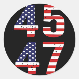 Sticker Rond Funny Qr President Trump Dance Scan Me Code (sur B