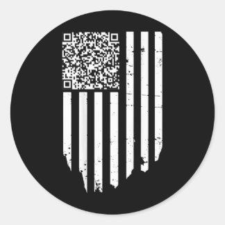 Sticker Rond Funny Qr Scan Code Président Trump 4547 Trump Danc