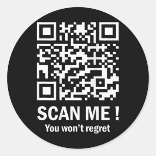 Sticker Rond Funny Qr Scan Me Trump 4547 Tee Trump Dancing Code