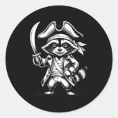 Sticker Rond Funny Rate Raccoon  (Devant)