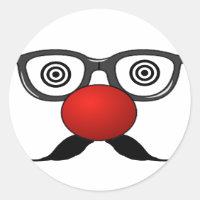 Funny Red Nose weird eyes glasses moustache