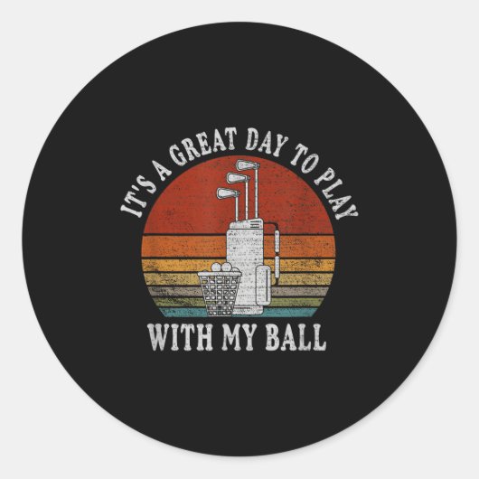 Sticker Rond Funny Retre Golf Tee For Men Golf,funny Srt Father (Devant)