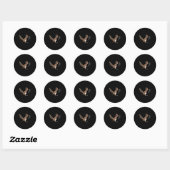 Sticker Rond Funny Roadrunner Scorpion Road Runner Bird Hunter (Feuille)